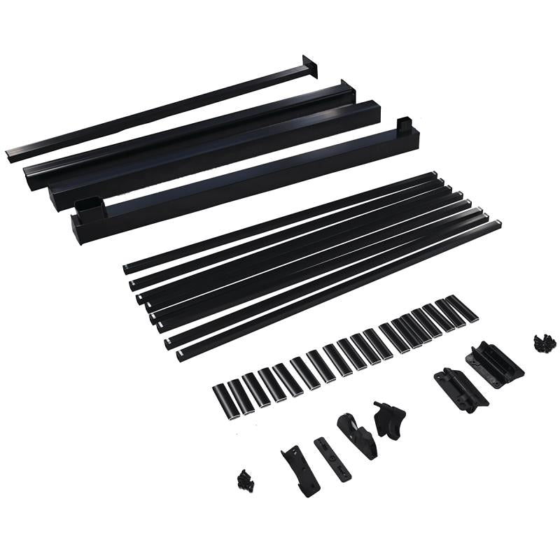 48" Regal Black Gate Kit Straight Pickets