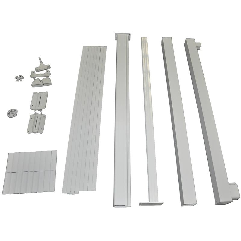 48" Regal White Gate Kit Straight Pickets