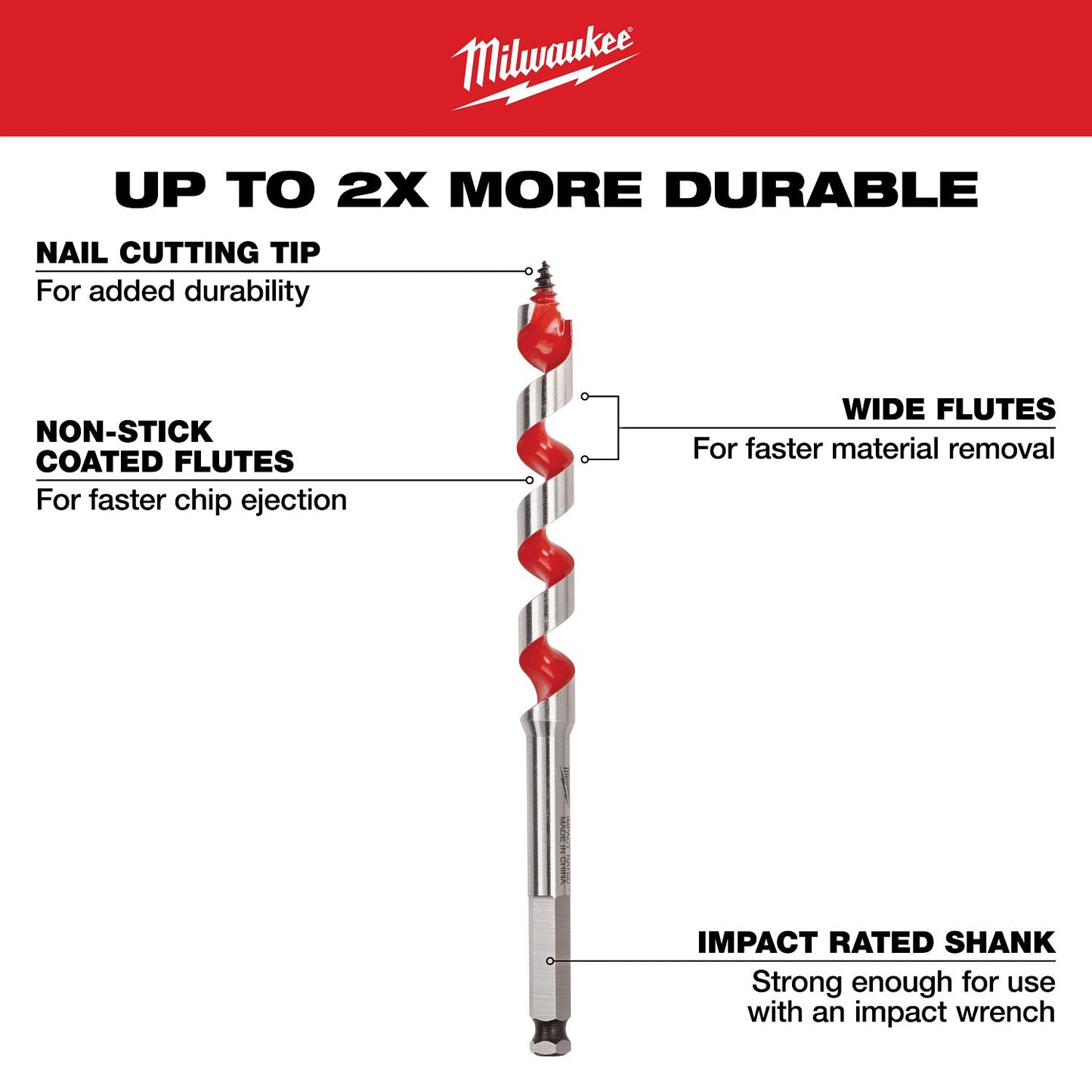 Milwaukee 1/2" X 18" Bit Auger Ship 48-13-5540