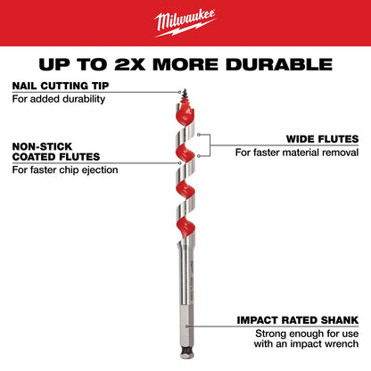 Milwaukee 1/2" X 18" Bit Auger Ship 48-13-5540