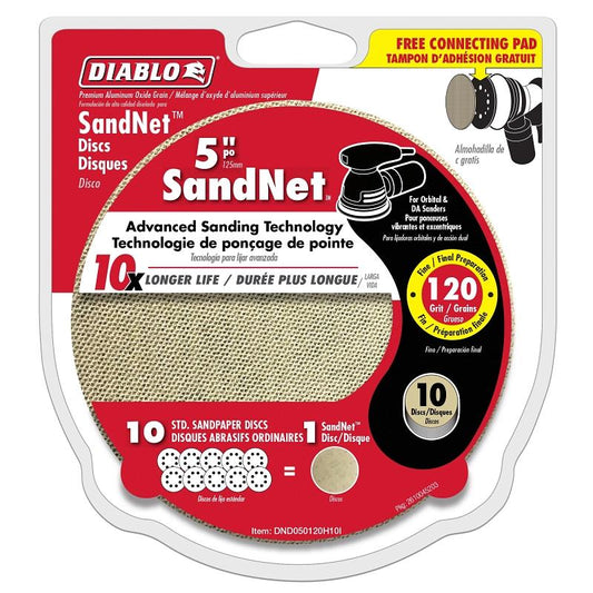 Diablo 5" Sandnet 120 Grit 10pk