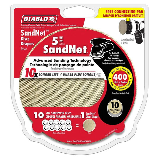 Diablo 5" Sandnet 400 Grit 10pk