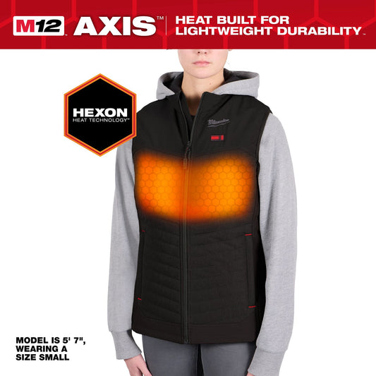 Milwaukee M12 Black Heated Axis Vest Womens XL F300B-21XL