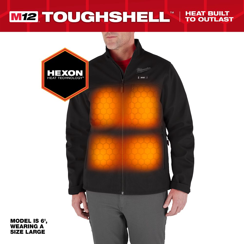 Milwaukee M12 Black Heated Jacket 2XL M100B-212X