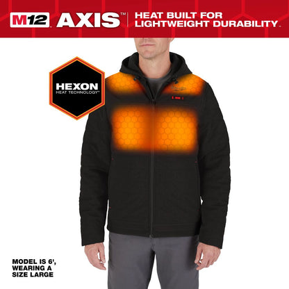 Milwaukee M12 Black Heated Axis Jacket Medium M102B-21M