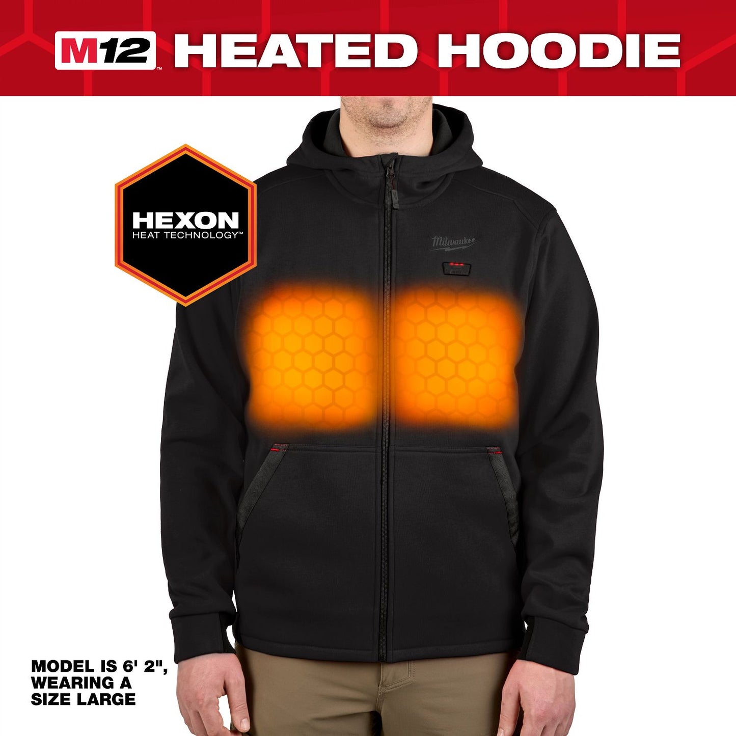 Milwaukee M12 Black Heated Hoodie XL M200B-21XL