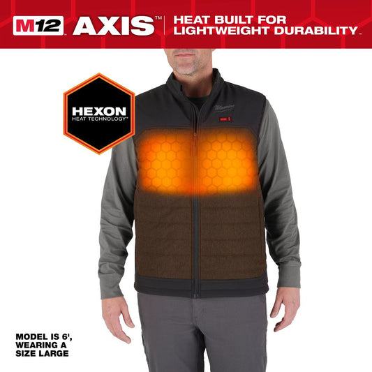 Milwaukee M12 Brown Heated Axis Vest Large M300N-21L