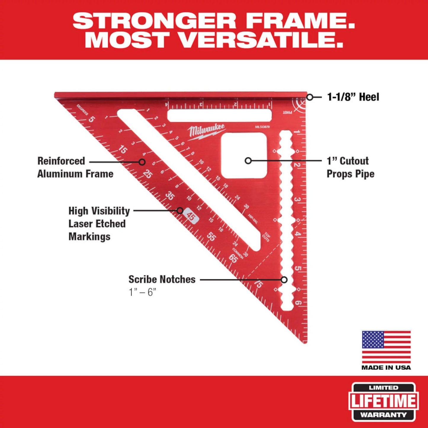 Milwaukee 7" Rafter Square MLSQ070