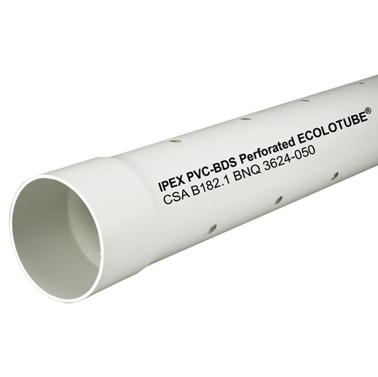 3" X 10' Perforated PVC Sewer Pipe