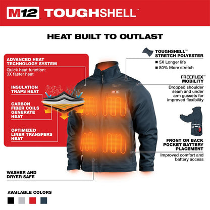 Milwaukee M12 Black Heated Jacket XL 204B-21XL