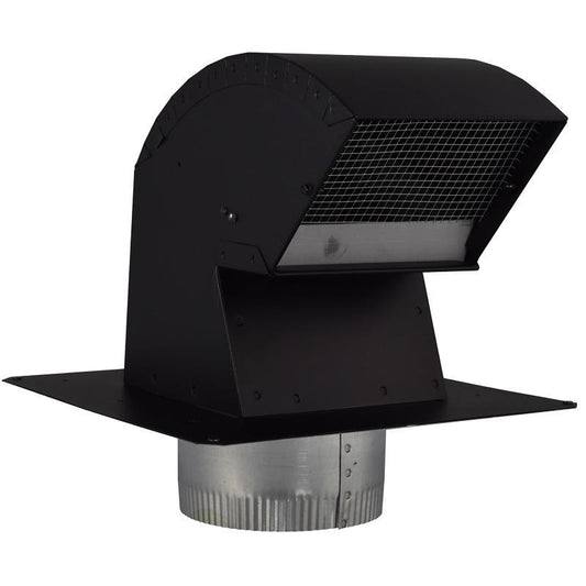 Cap Vent Roof Exaust Black 6"